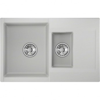 Кухонная мойка GRANULA ESTETICA ES-7808 арктик (белый) Кухонная мойка GRANULA ESTETICA ES-7808 арктик (белый)
