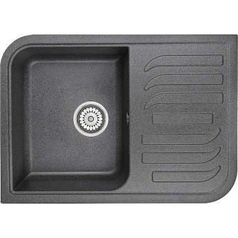 Кухонная мойка GRANULA GR-7001 графит (черно-серый) Кухонная мойка GRANULA GR-7001 графит (черно-серый)