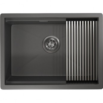 Кухонная мойка GRANULA KITCHEN SPACE KS-6045U графит матовый Кухонная мойка GRANULA KITCHEN SPACE KS-6045U графит матовый
