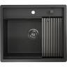 Кухонная мойка GRANULA KITCHEN SPACE KS-6051 черный матовый Кухонная мойка GRANULA KITCHEN SPACE KS-6051 черный матовый