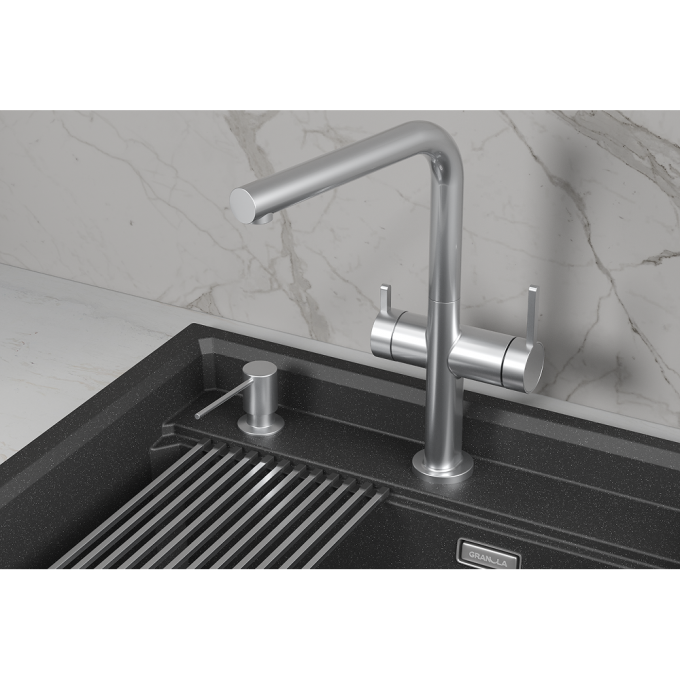 Кухонный смеситель GRANULA KITCHEN SPACE KS-8276 Нерж 8276 HEPJ