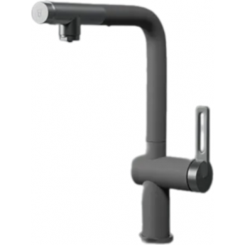 Смеситель для кухни GRANULA 8169 алюминиум с выдвижным изливом