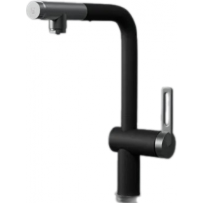 Смеситель для кухни GRANULA GR-8169 черный с выдвижным изливом 8169 CHEPHYII